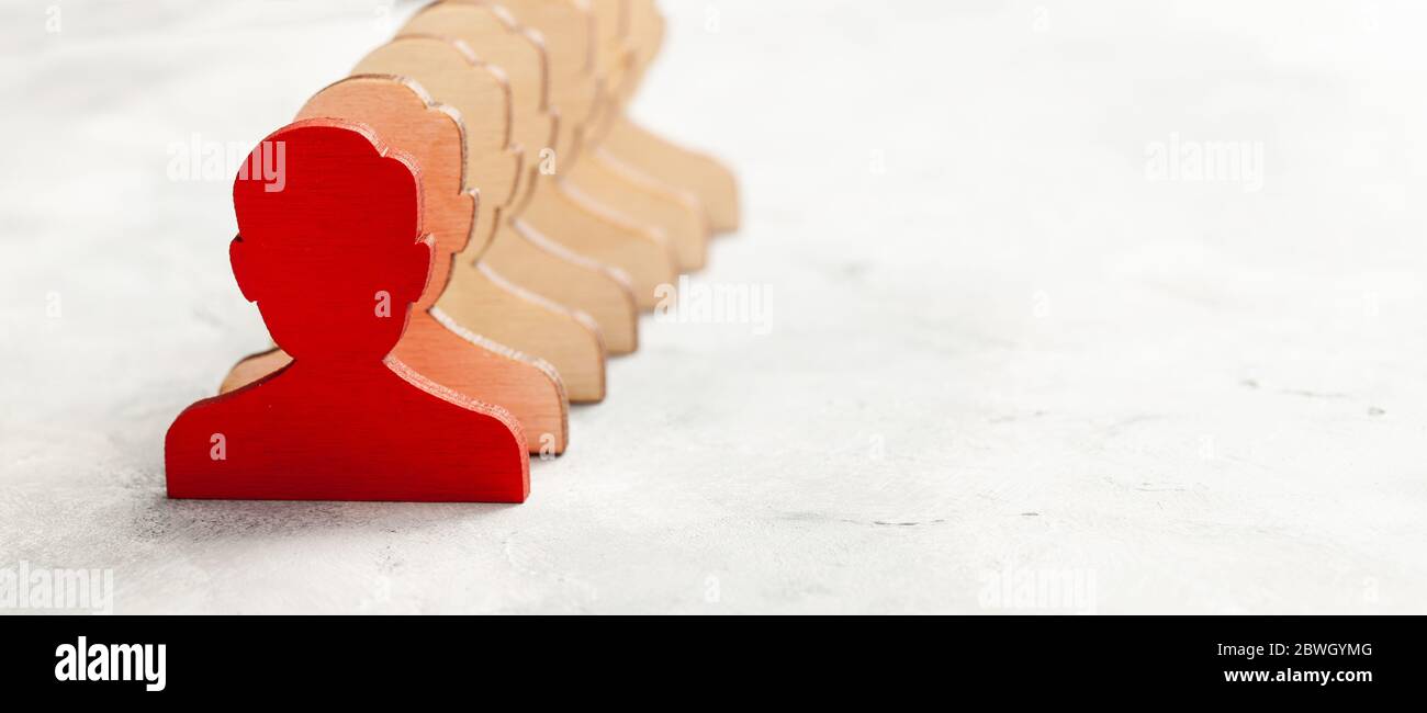 Staff recruitment. The figures of the workers are all the same and