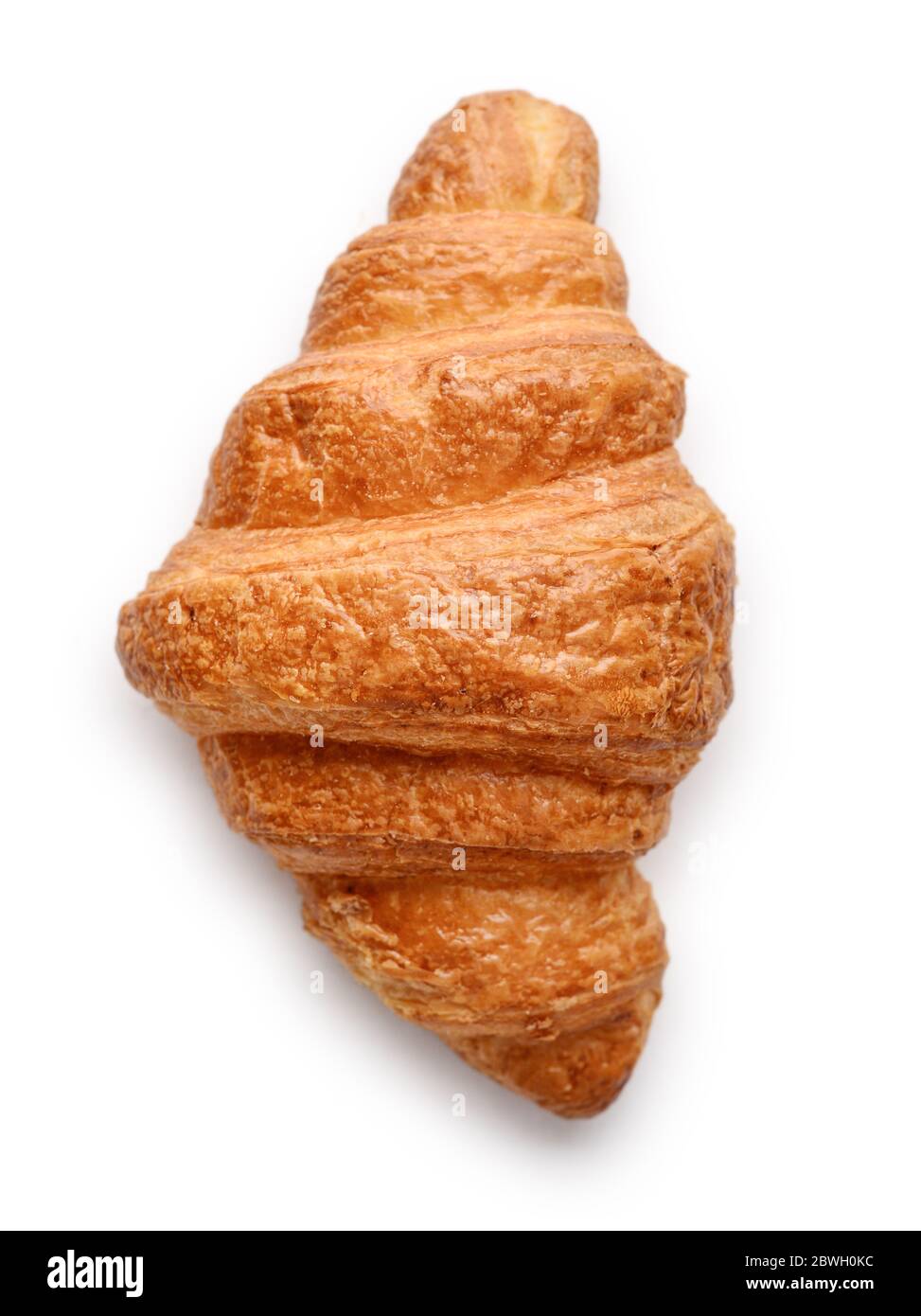 Fresh croissants isolated on white background Stock Photo