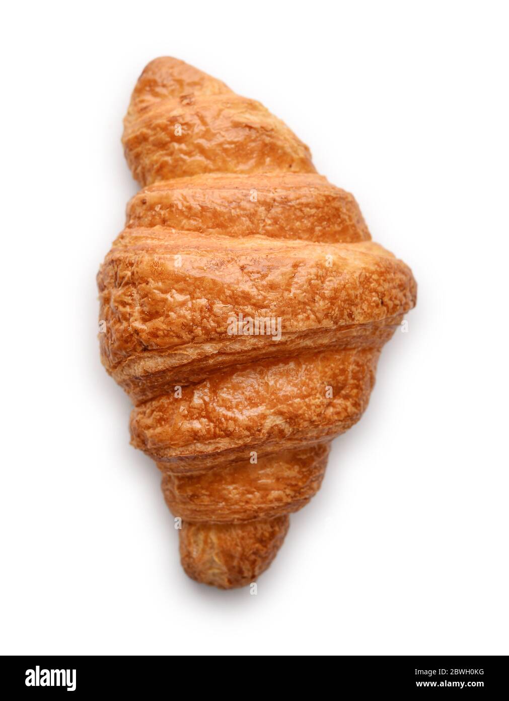 Fresh croissants isolated on white background Stock Photo