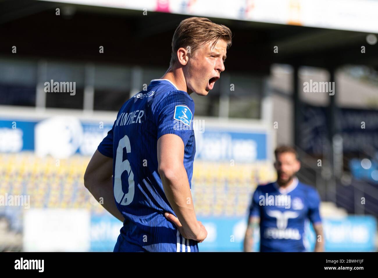 Lyngby, Denmark. 01st June, 2020. Frederik Winther (6) of Lyngby Boldklub seen during the 3F Superliga match between Lyngby Boldklub and FC Copenhagen at Lyngby Stadium. (Photo Credit: Gonzales Photo/Alamy Live News Stock Photo