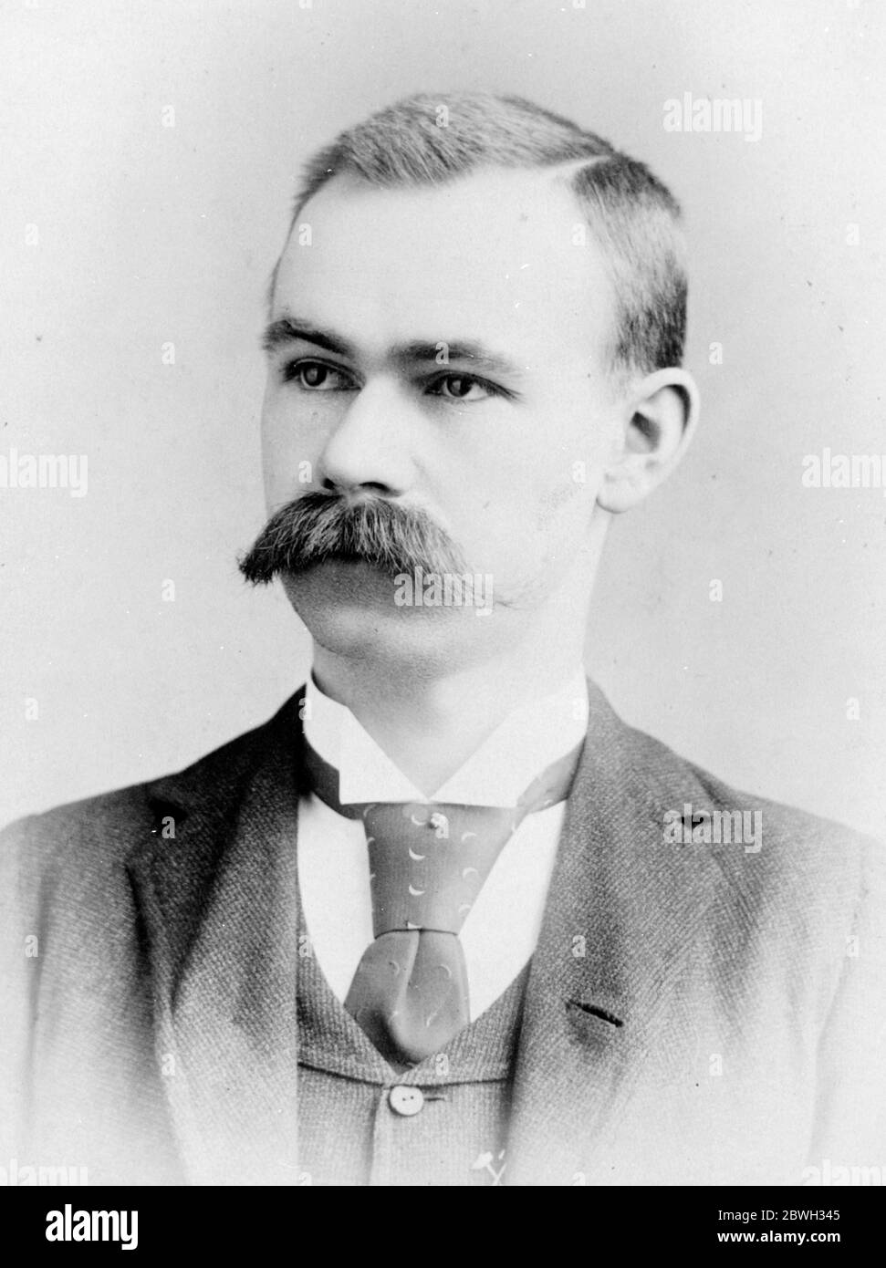 Herman Hollerith (1860 – 1929) American businessman, inventor, and statistician who developed an electromechanical tabulating machine for punched cards to assist in summarizing information and, later, in accounting. Inventor of keypunch Stock Photo