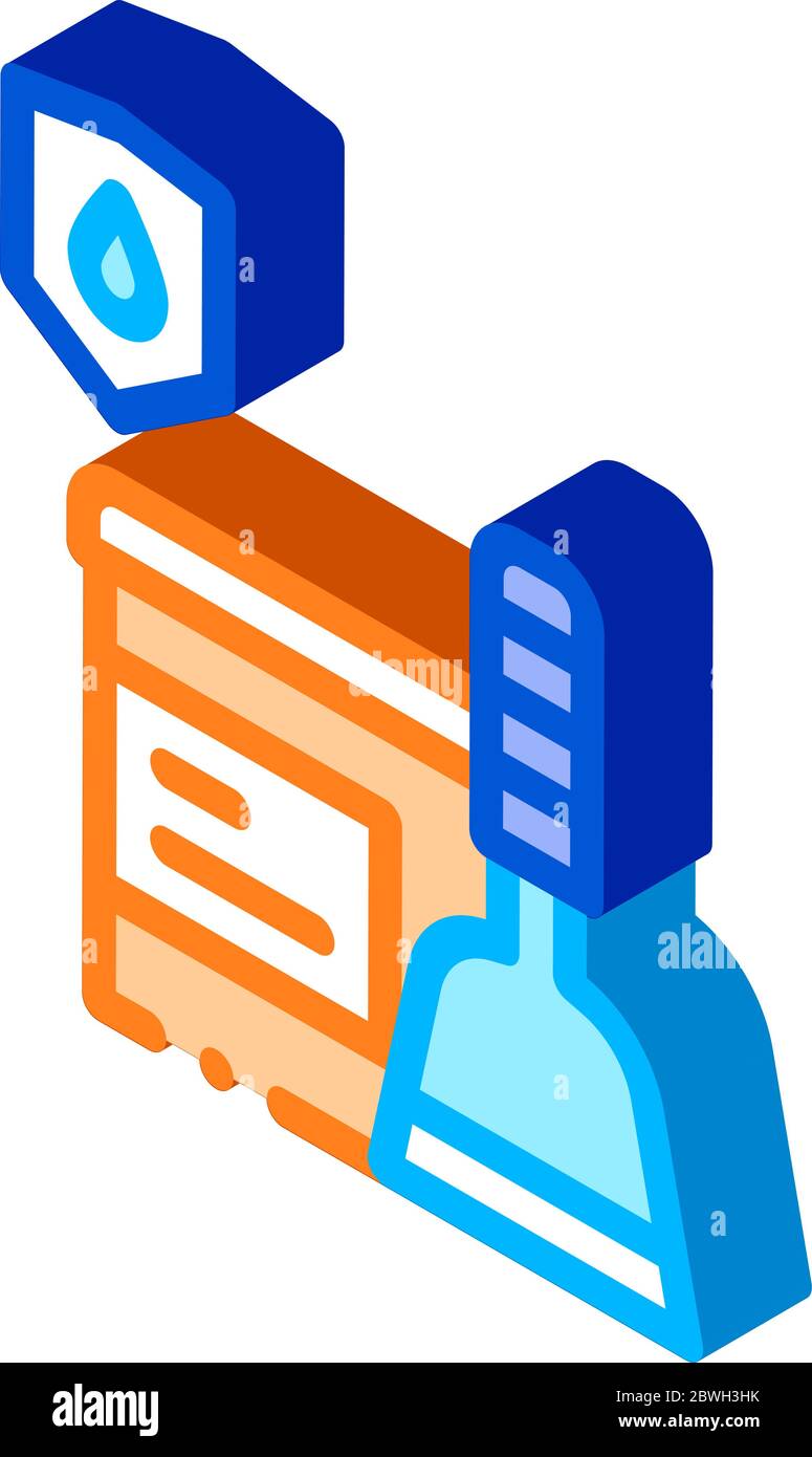 Waterproof Material Cement isometric icon vector illustration Stock ...