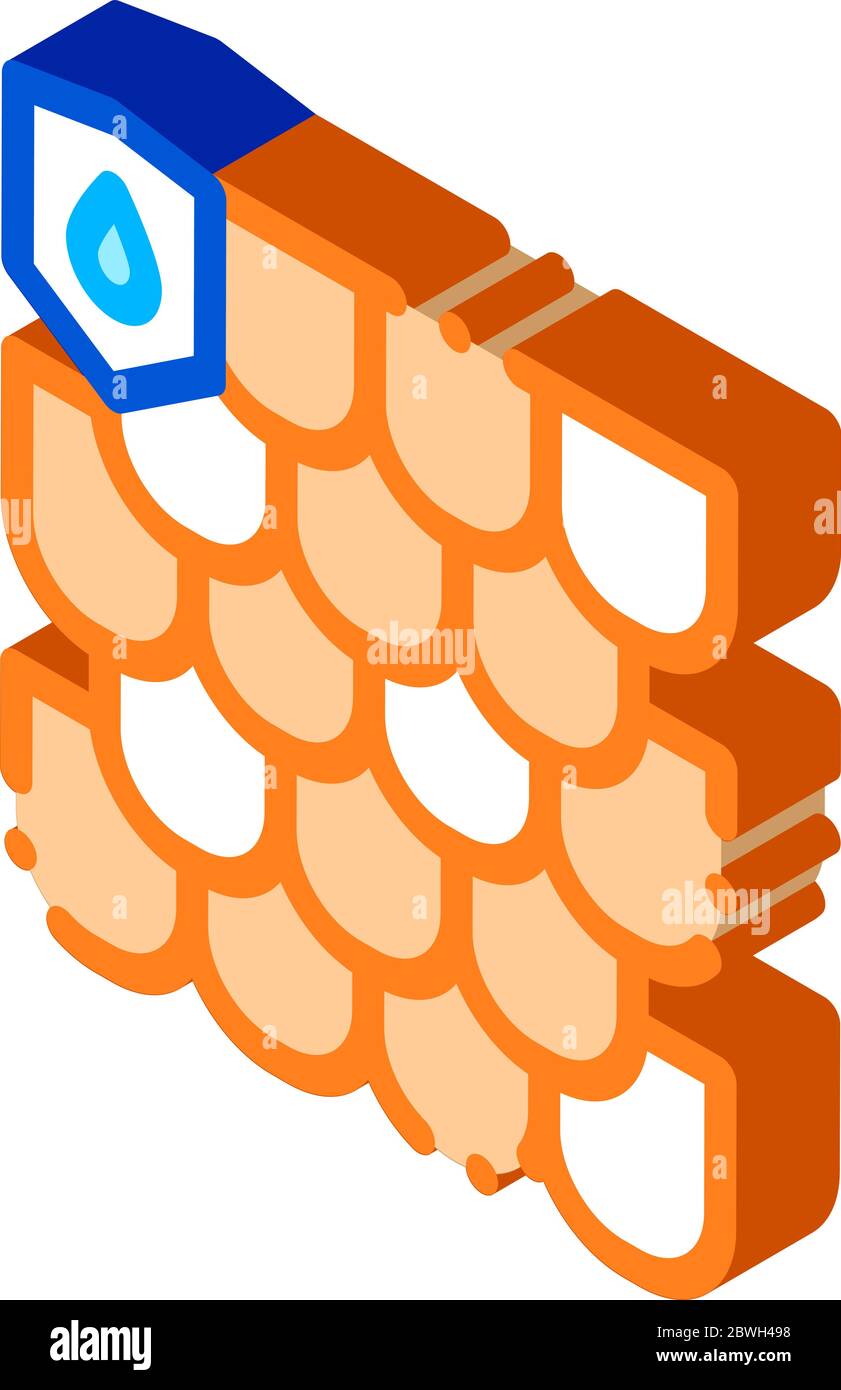 Waterproof Material Roof isometric icon vector illustration Stock ...