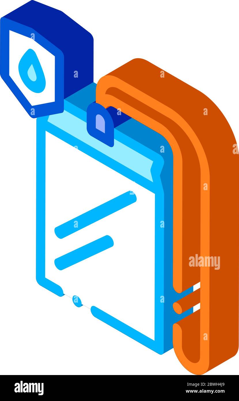 Waterproof Material Thing Cover isometric icon vector illustration Stock Vector