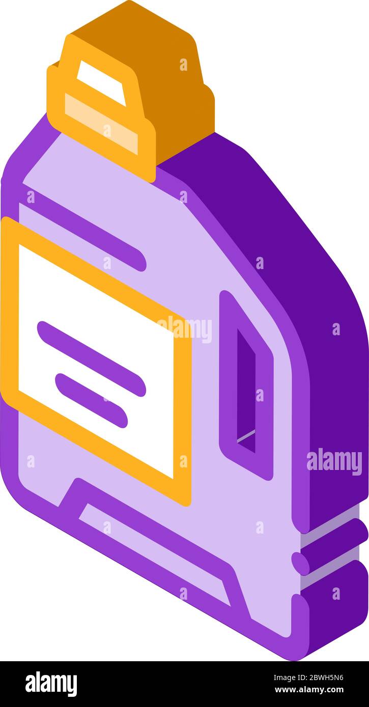 Laundry Service Washing Liquid Bottle isometric icon vector illustration Stock Vector