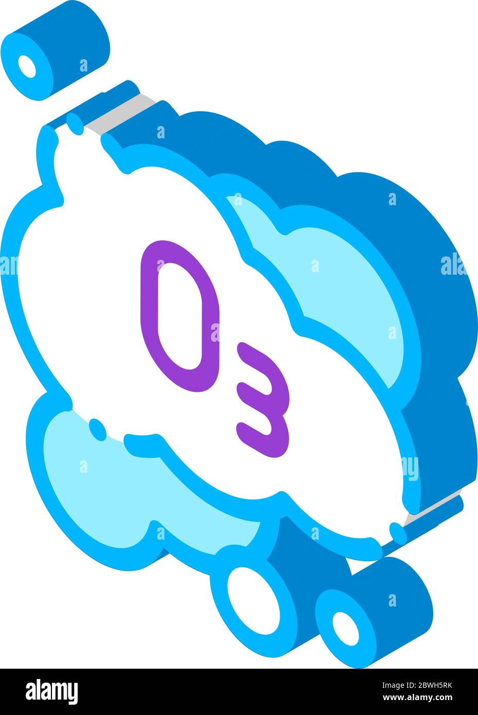 Laundry Service Ozon Foam isometric icon vector illustration Stock Vector