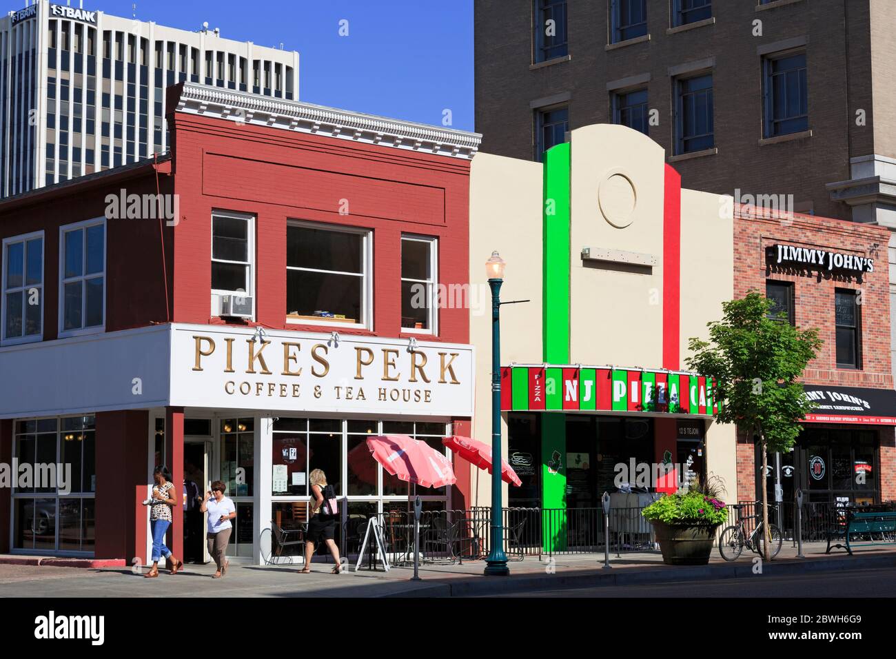 Coffee shop on Tejon Street,Colorado Springs,Colorado,USA Stock Photo ...