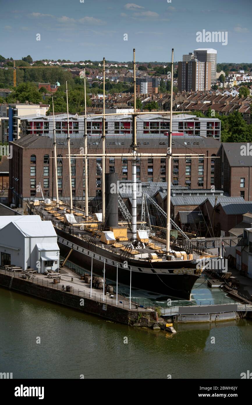 SS.Great Britain in her dry dock in Bristol Harbourside, UK Stock Photo