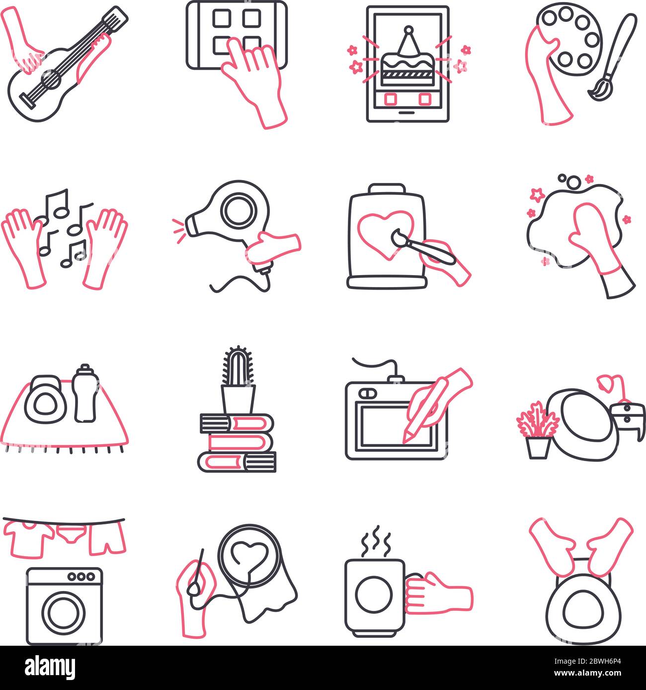 Set of household objects Royalty Free Vector Image