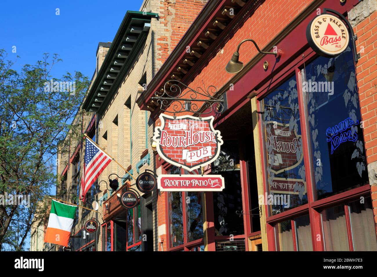 Pubs on Market Street in Lower Downtown,Denver,Colorado,USA Stock Photo