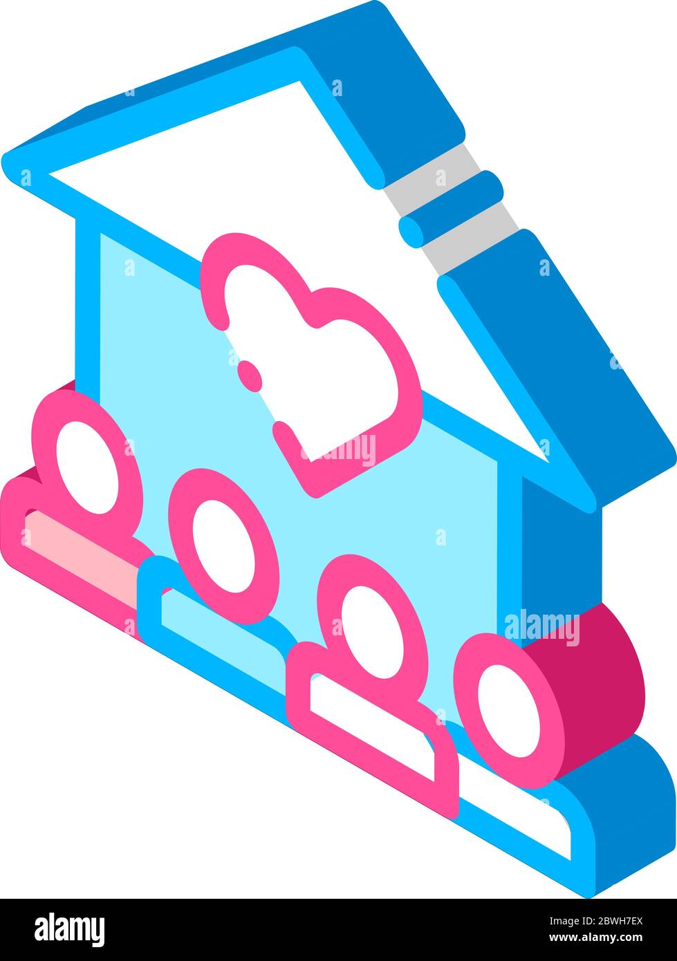 Volunteers Support House isometric icon vector illustration Stock ...