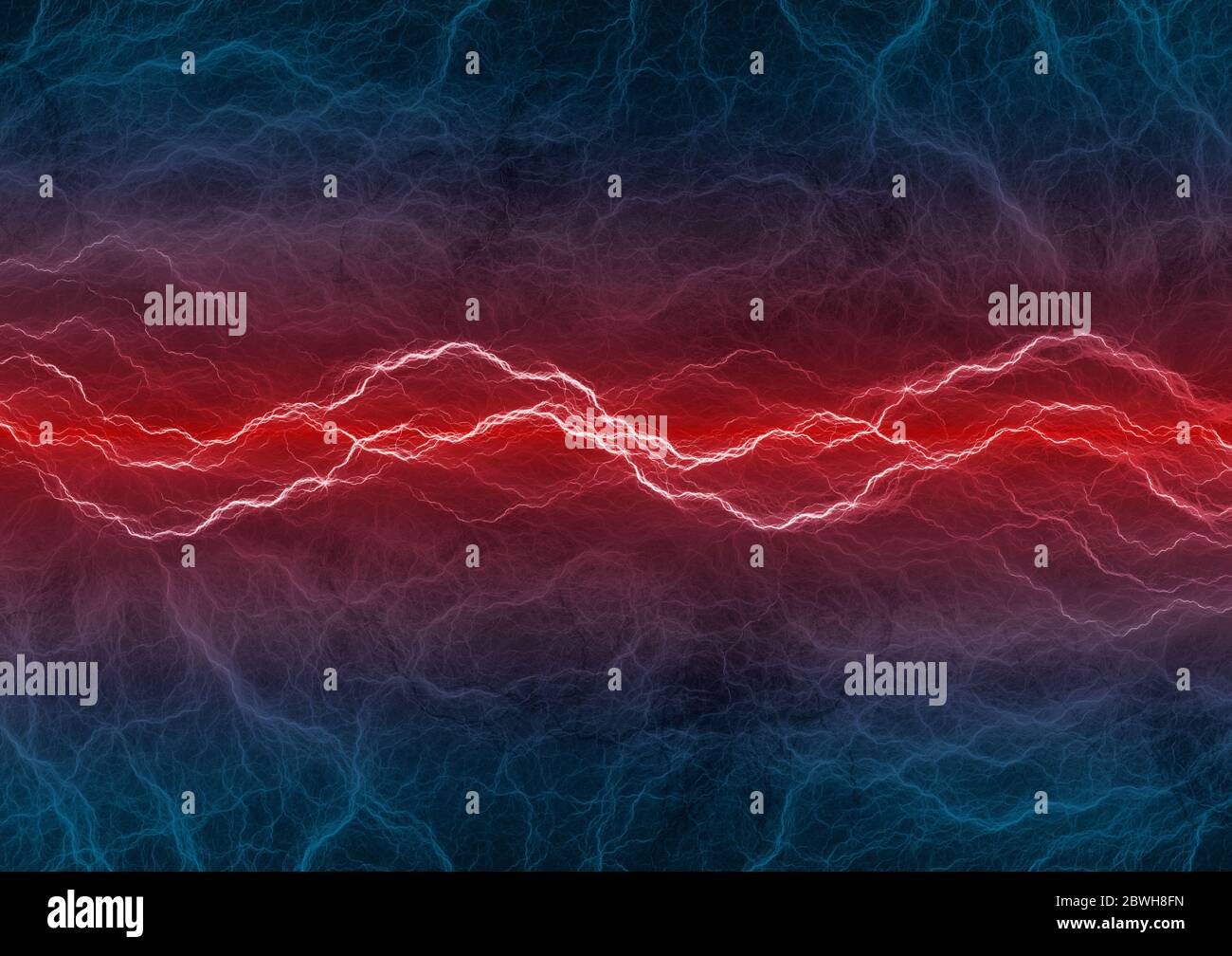 Red plasma, abstract electrical background Stock Photo