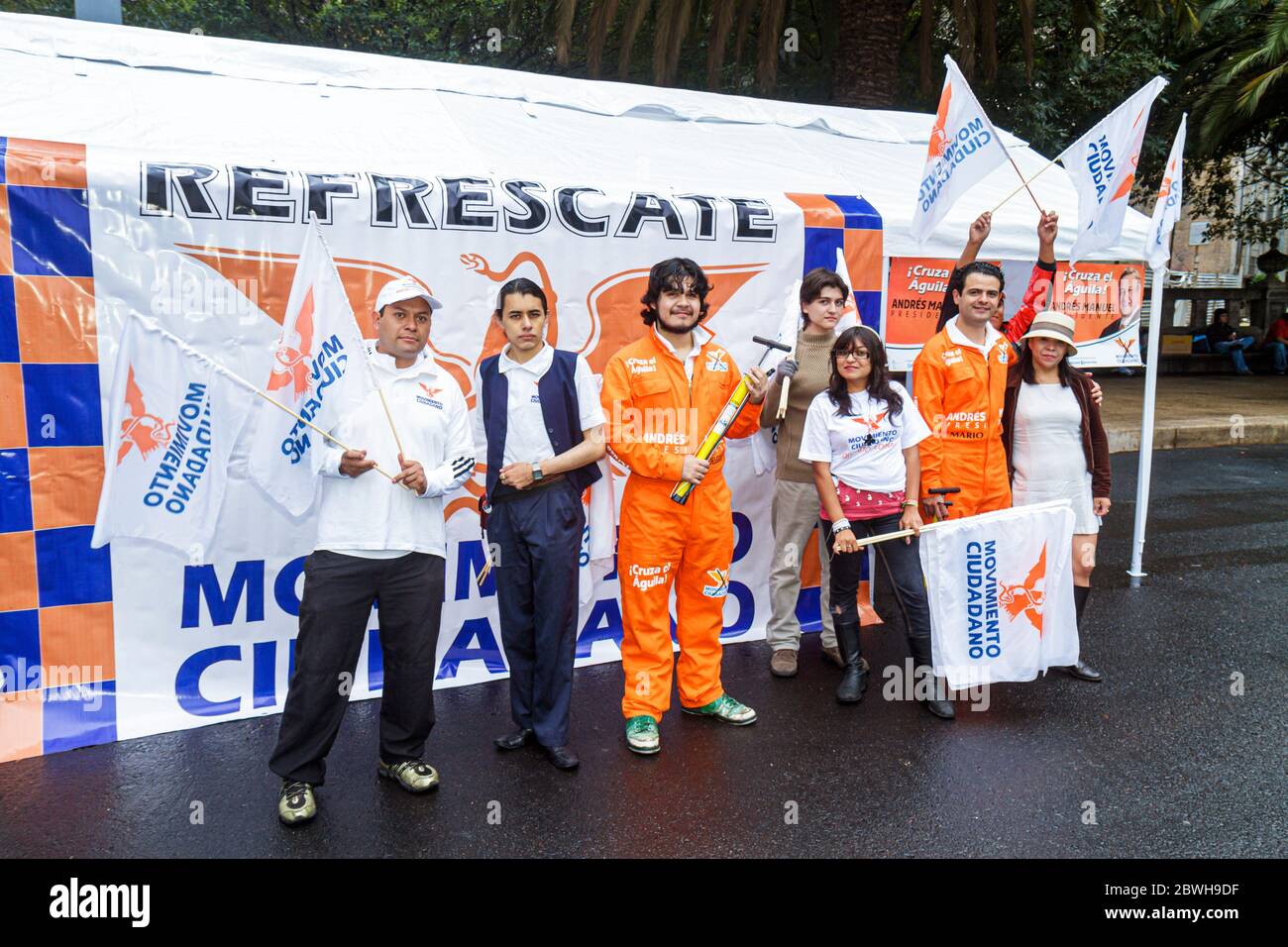 Mexico City,México,Mexican,Paseo de la Reforma,Cicloton,Sunday street closure,bicycle,bicycling,riding,biking,rider,bike,no motor traffic,tire air sta Stock Photo