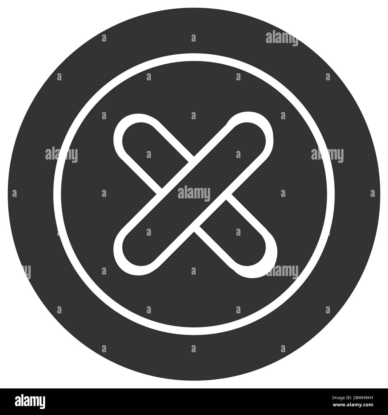 clothes button icon over white background, silhouette style, vector ...
