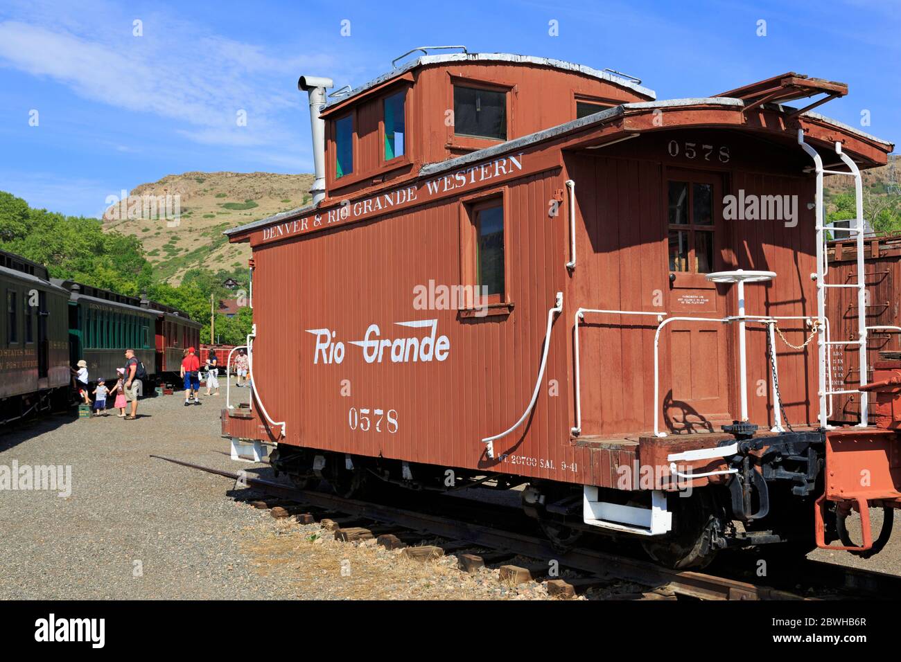 Caboose at the Colorado Railroad Museum,Golden,Colorado,USA Stock Photo