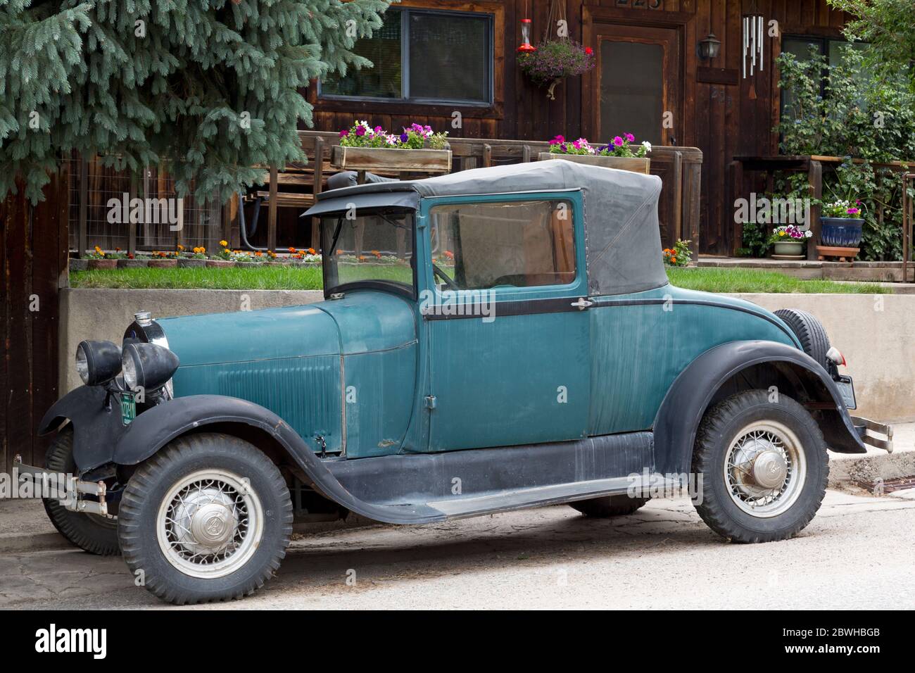 Historic vehicle,Idaho Springs,Colorado,USA Stock Photo