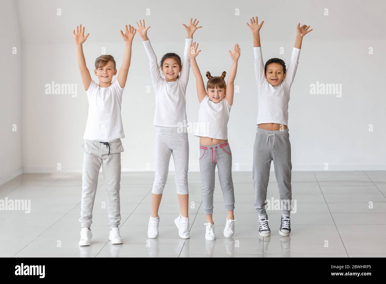 Cute little children in dance studio Stock Photo Alamy