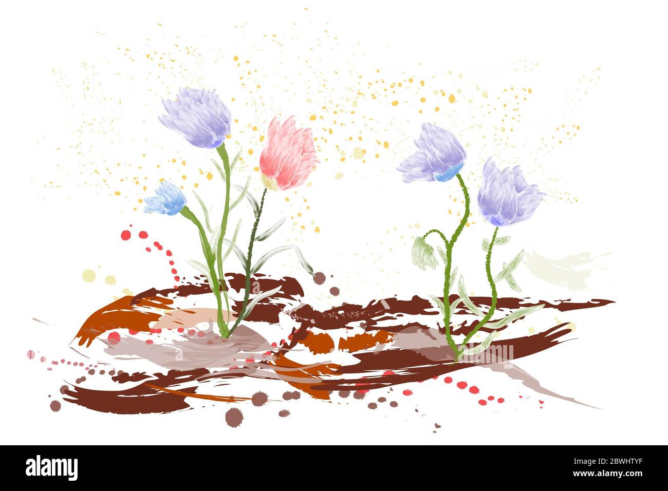 Abstract flowers vector illustration Stock Photo Alamy