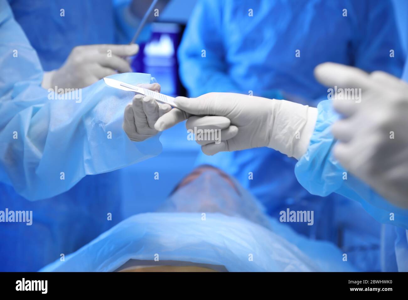 Operating of patient in modern hospital, closeup Stock Photo - Alamy