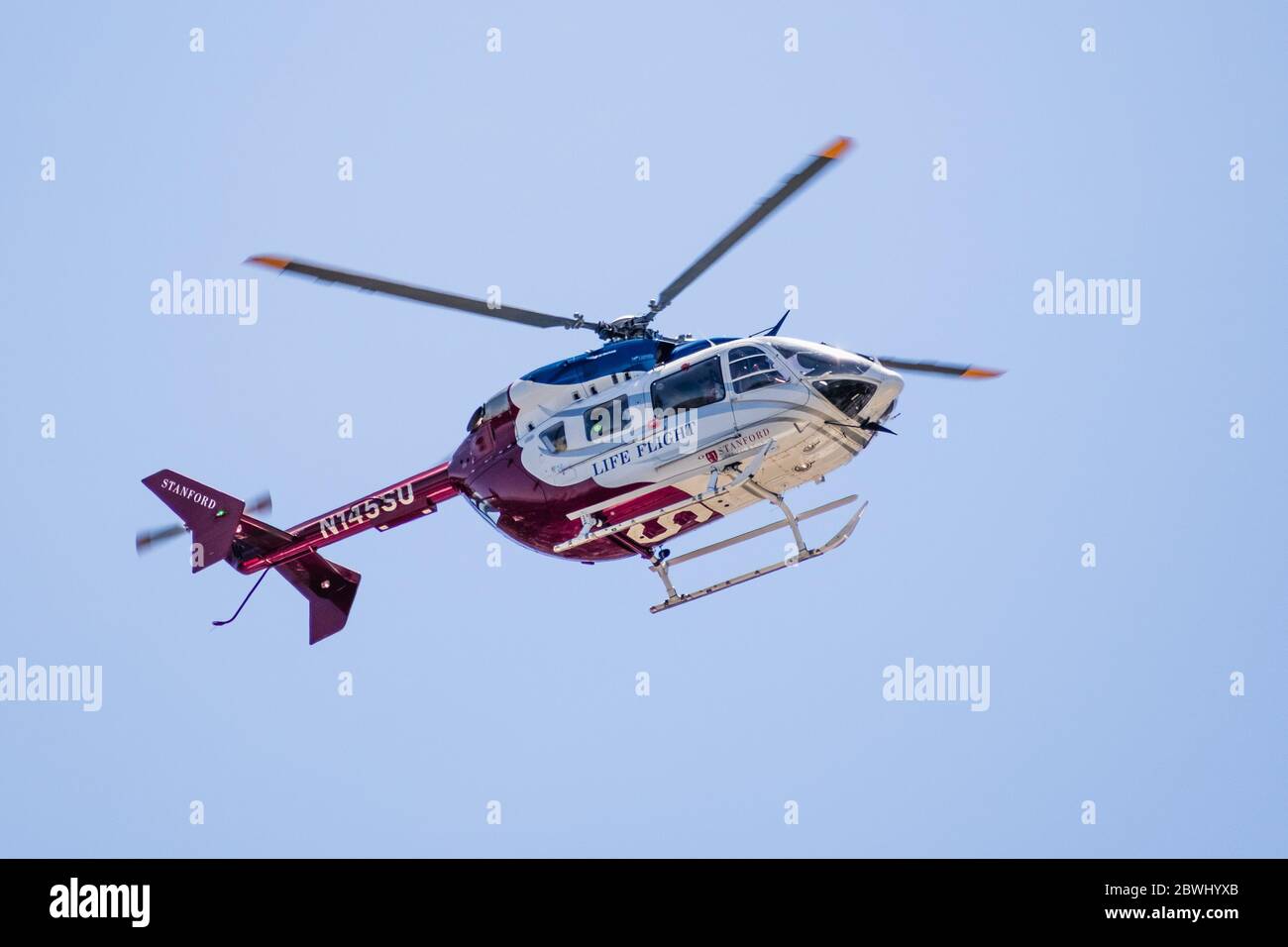 May 15, 2020 Palo Alto / CA / USA Stanford Health Care Life Flight