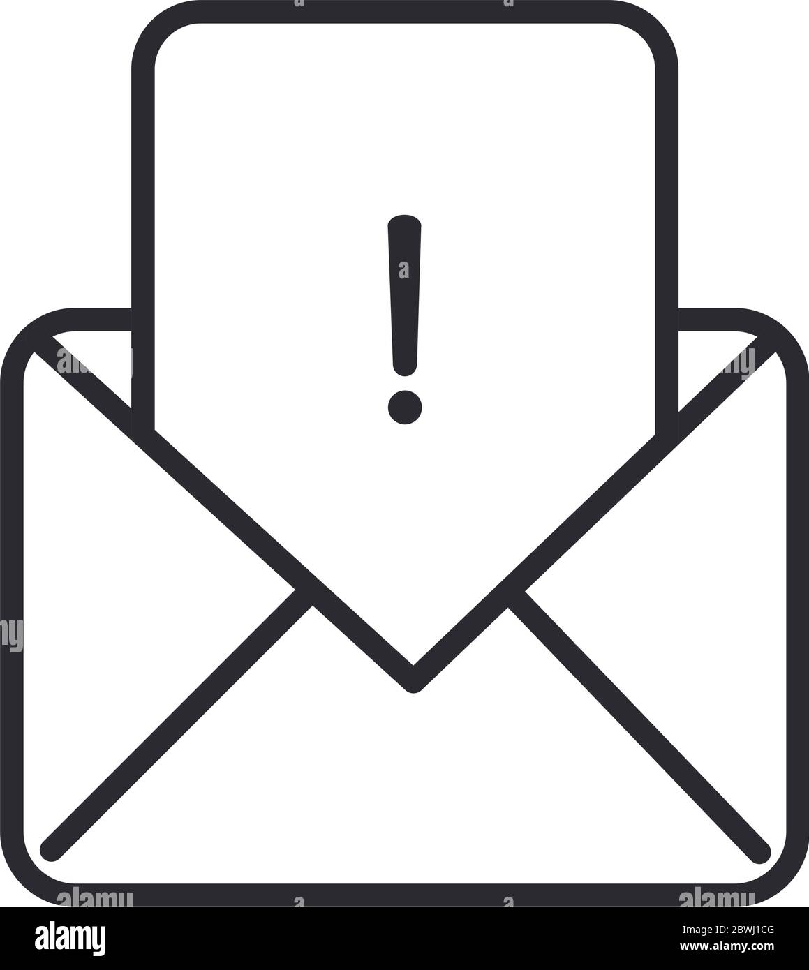 alert icon, email message attention danger exclamation mark precaution ...