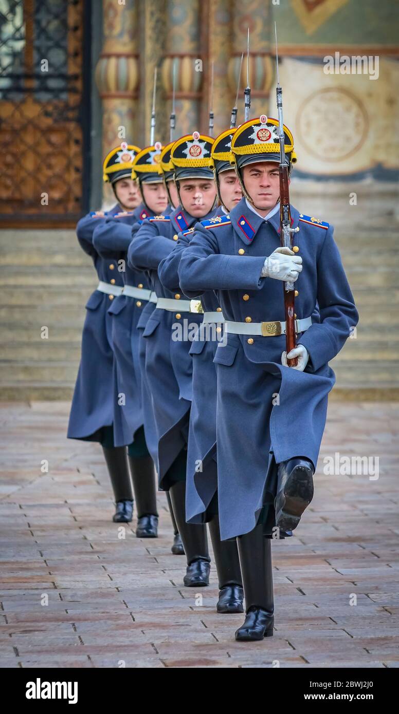 President Guard Moscow, Russia - October 10, 2015: Changing of the Presidential Guards ...