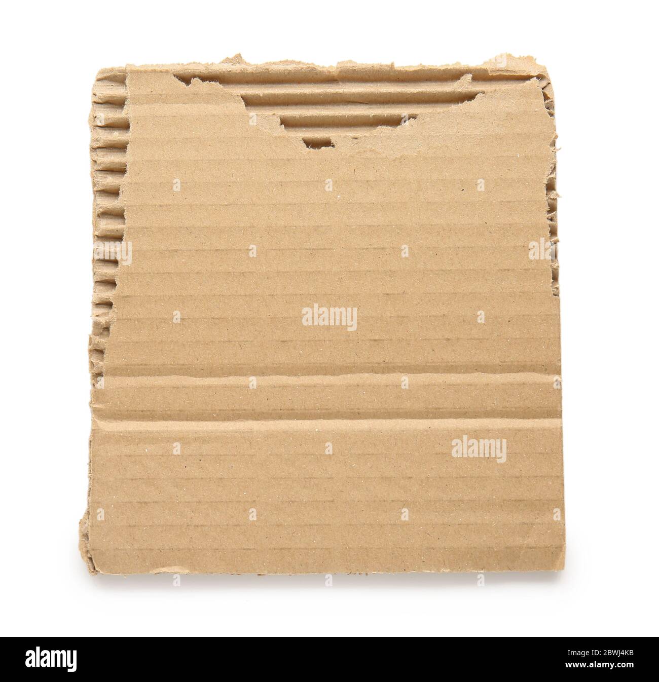 Piece of cardboard on white background Stock Photo - Alamy