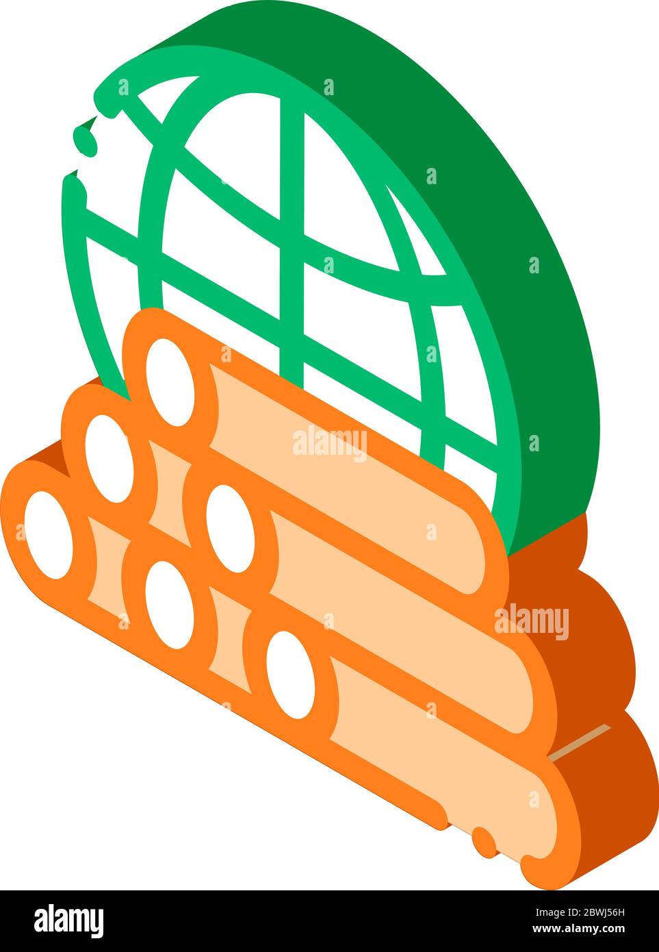 Tubes Planet Earth Problem isometric icon vector illustration Stock Vector