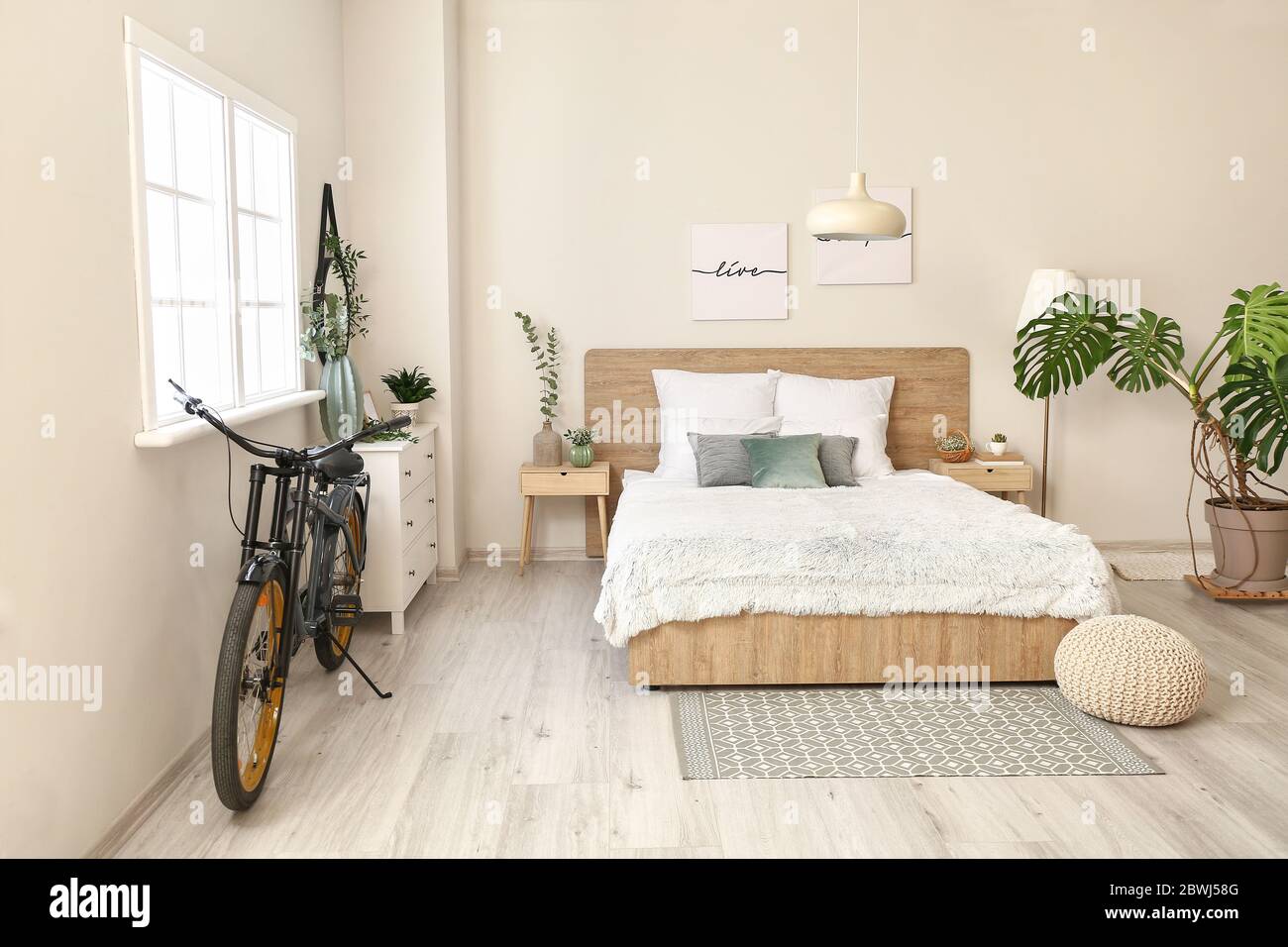 spin bike in bedroom