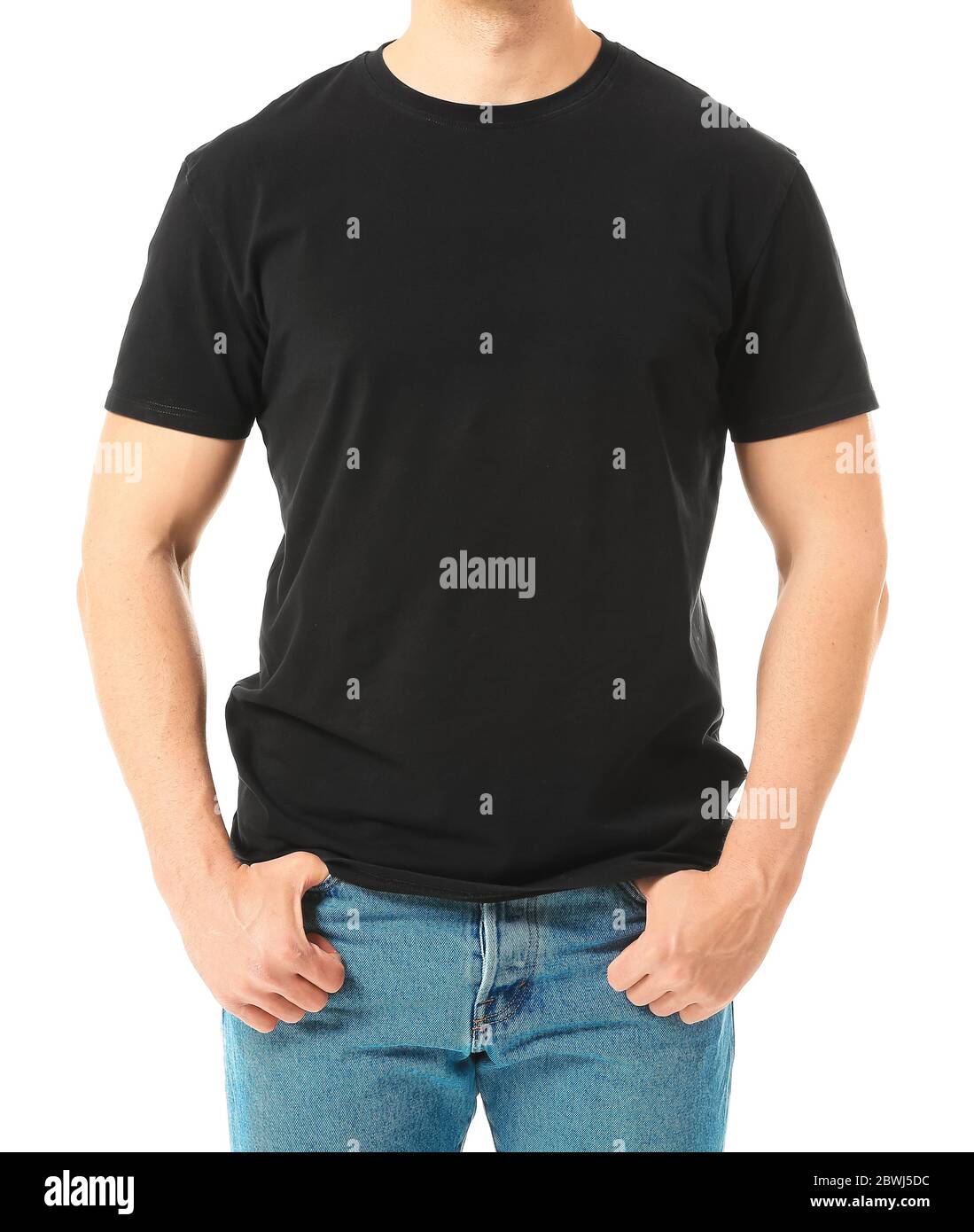 Black man white t shirt black pants hi-res stock photography and images ...