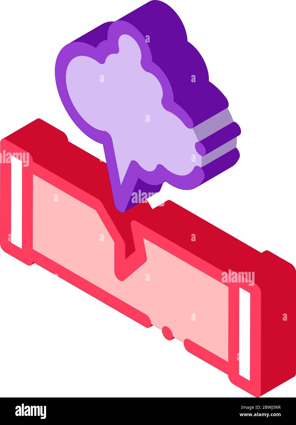Gaz Pipe Break Pollution isometric icon vector illustration Stock Vector