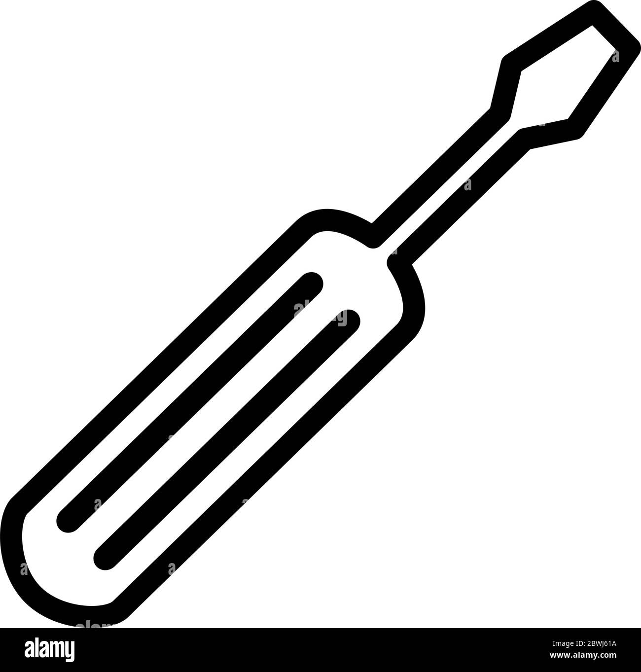 Screwdriver Line Icon In Flat Style For App, UI, Websites. Black Icon ...