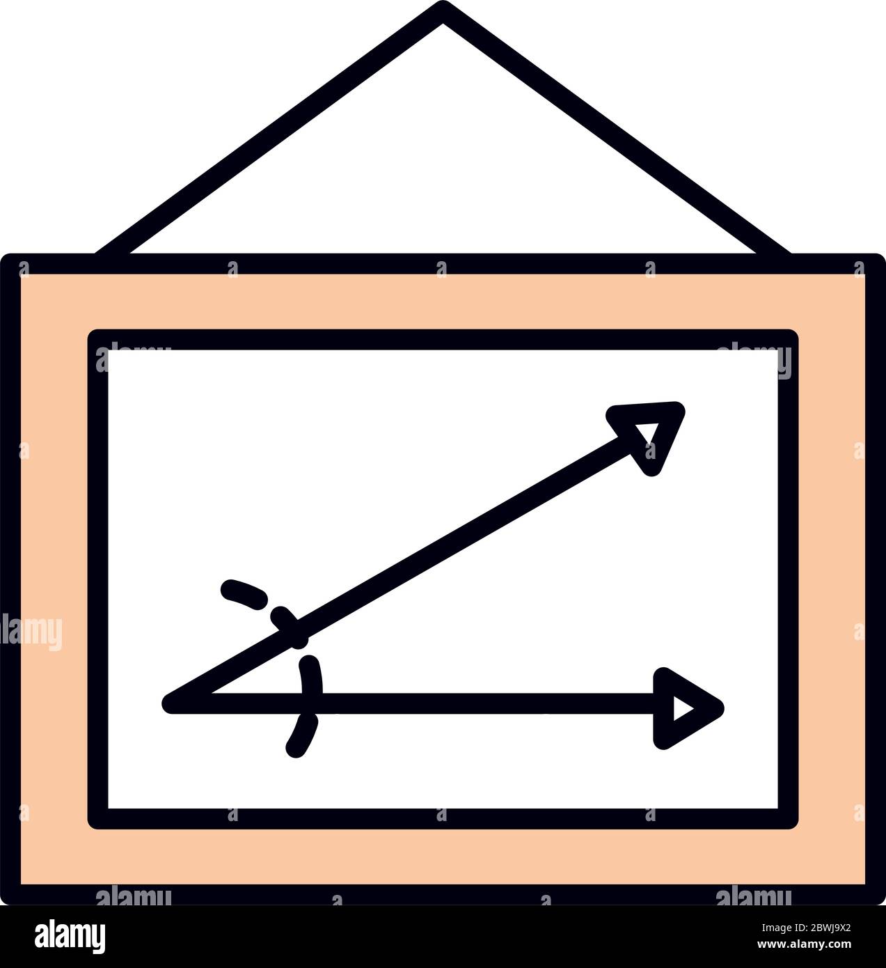 math education school science board with angle line and fill style icon ...