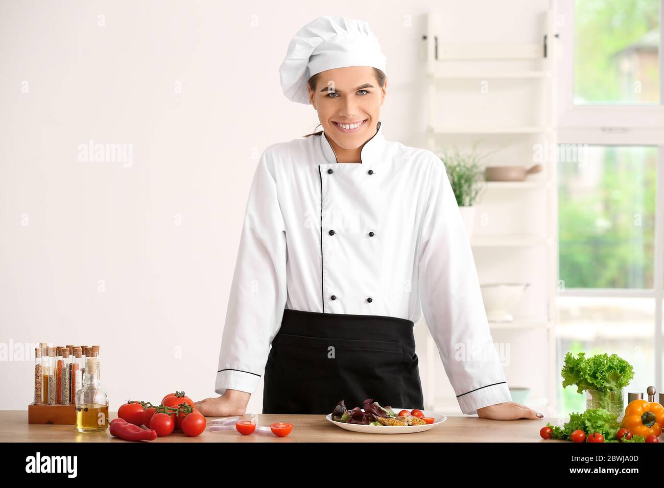 Portrait of transgender chef in kitchen Stock Photo - Alamy
