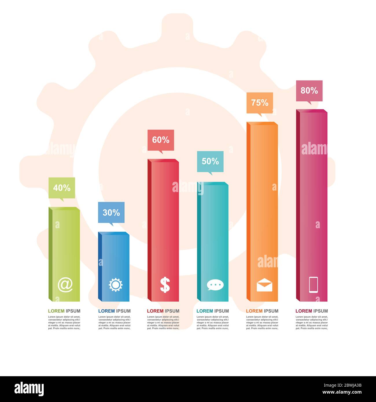 Graph chart infographic Cut Out Stock Images & Pictures - Alamy