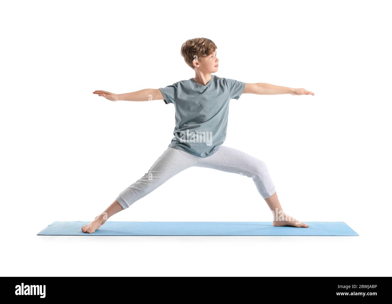 Funny Kid In Yoga Pose 2396106 Vector Art at Vecteezy