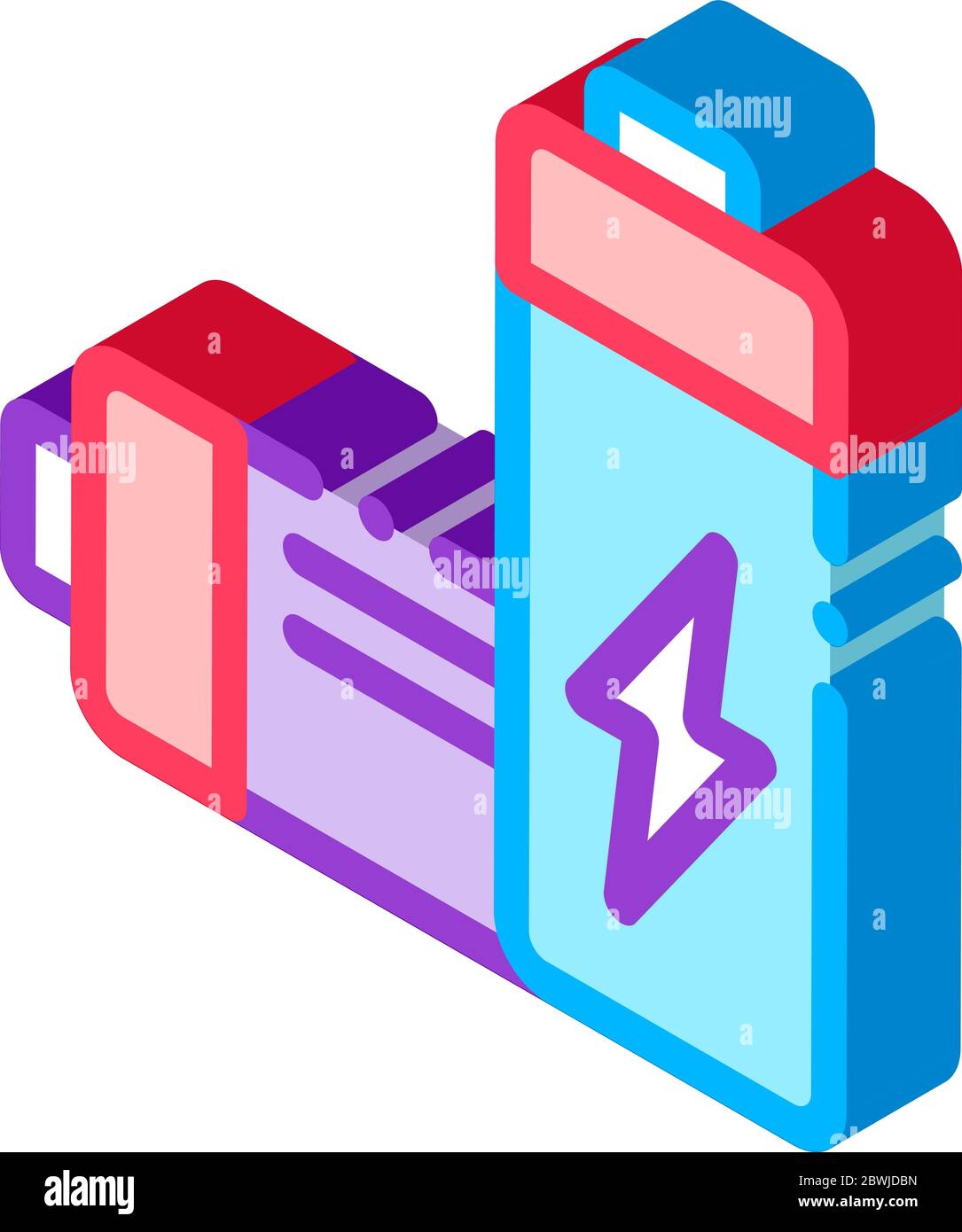 Nuclear Waste Container isometric icon vector illustration Stock Vector