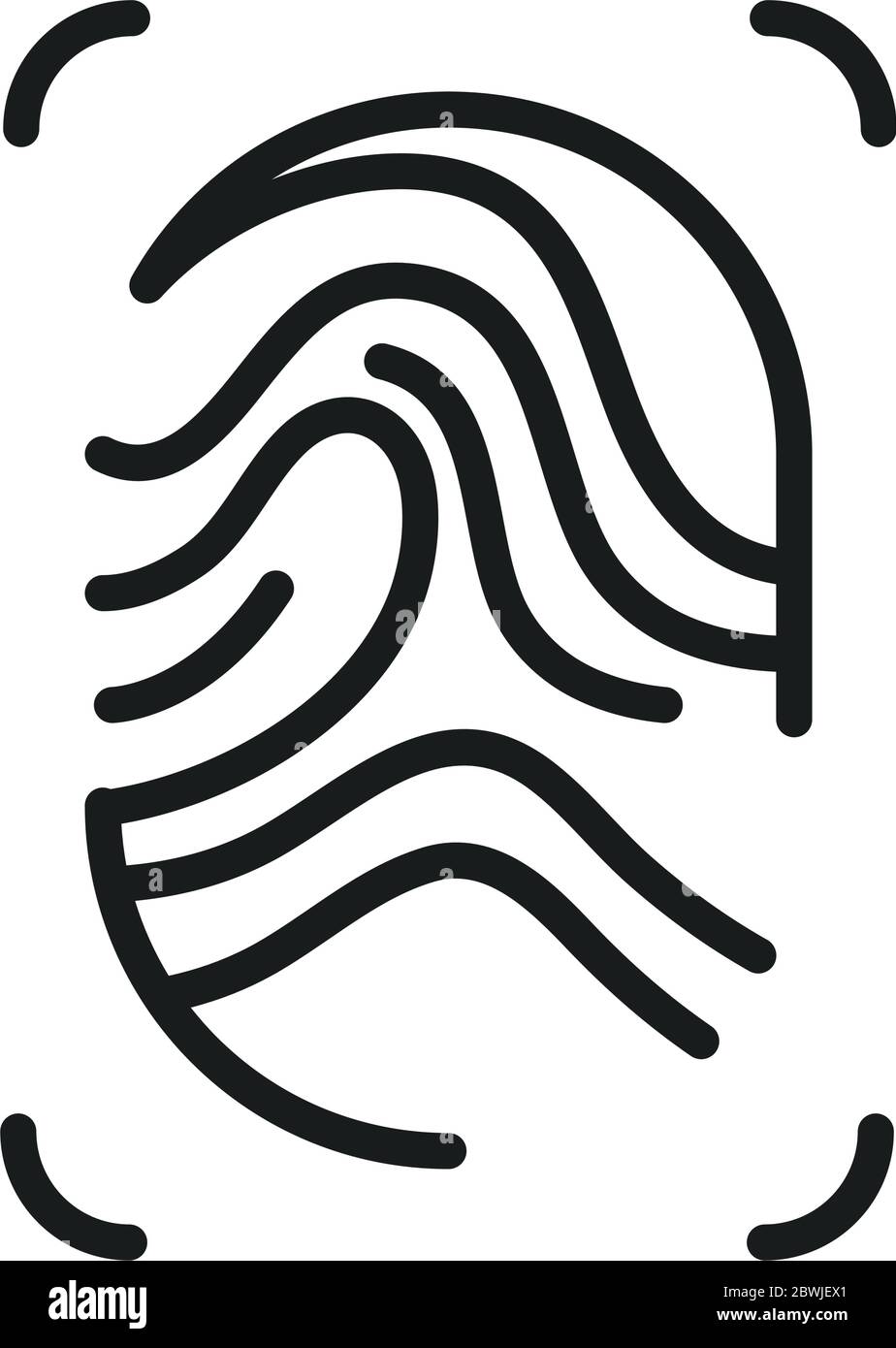Modern fingerprint secure safe Stock Vector Images - Alamy
