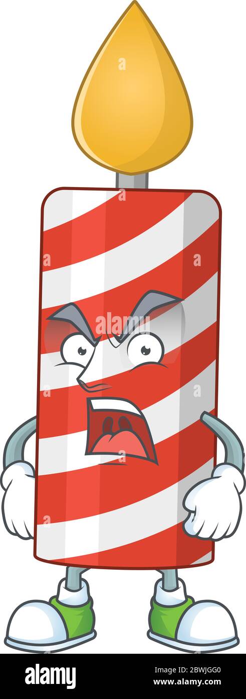 Candle cartoon drawing style with angry face Stock Vector Image & Art ...