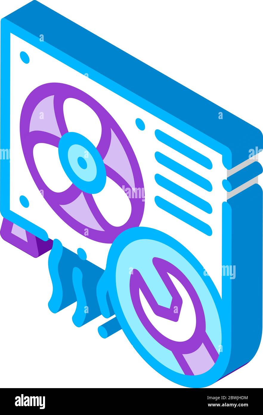 Conditioner System Repair isometric icon vector illustration Stock Vector