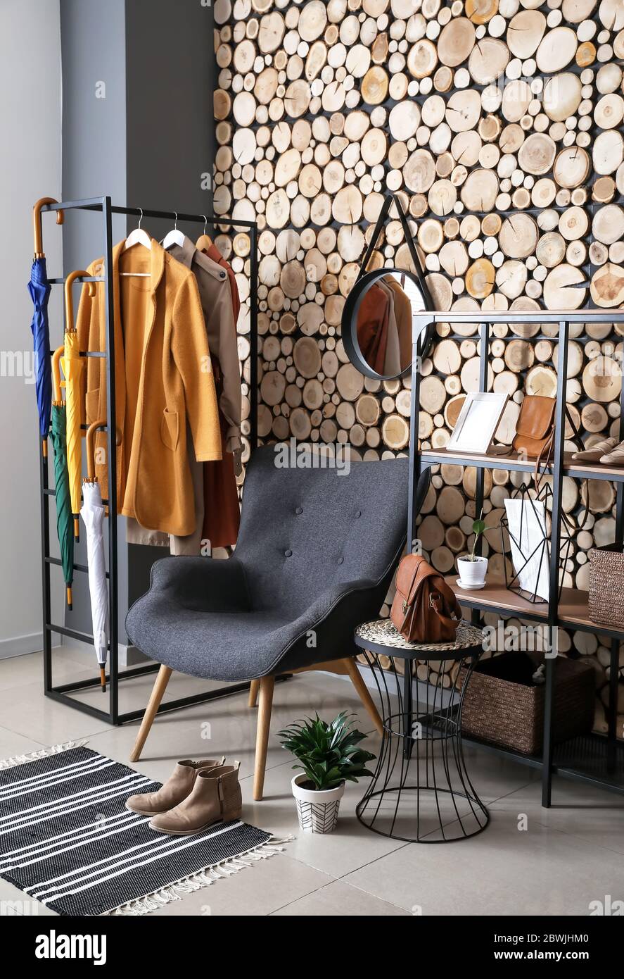 Stylish interior of modern hall Stock Photo - Alamy