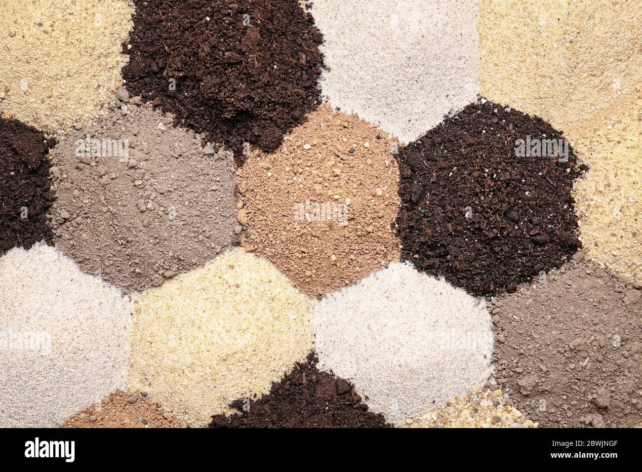 Different types of soil as background Stock Photo - Alamy