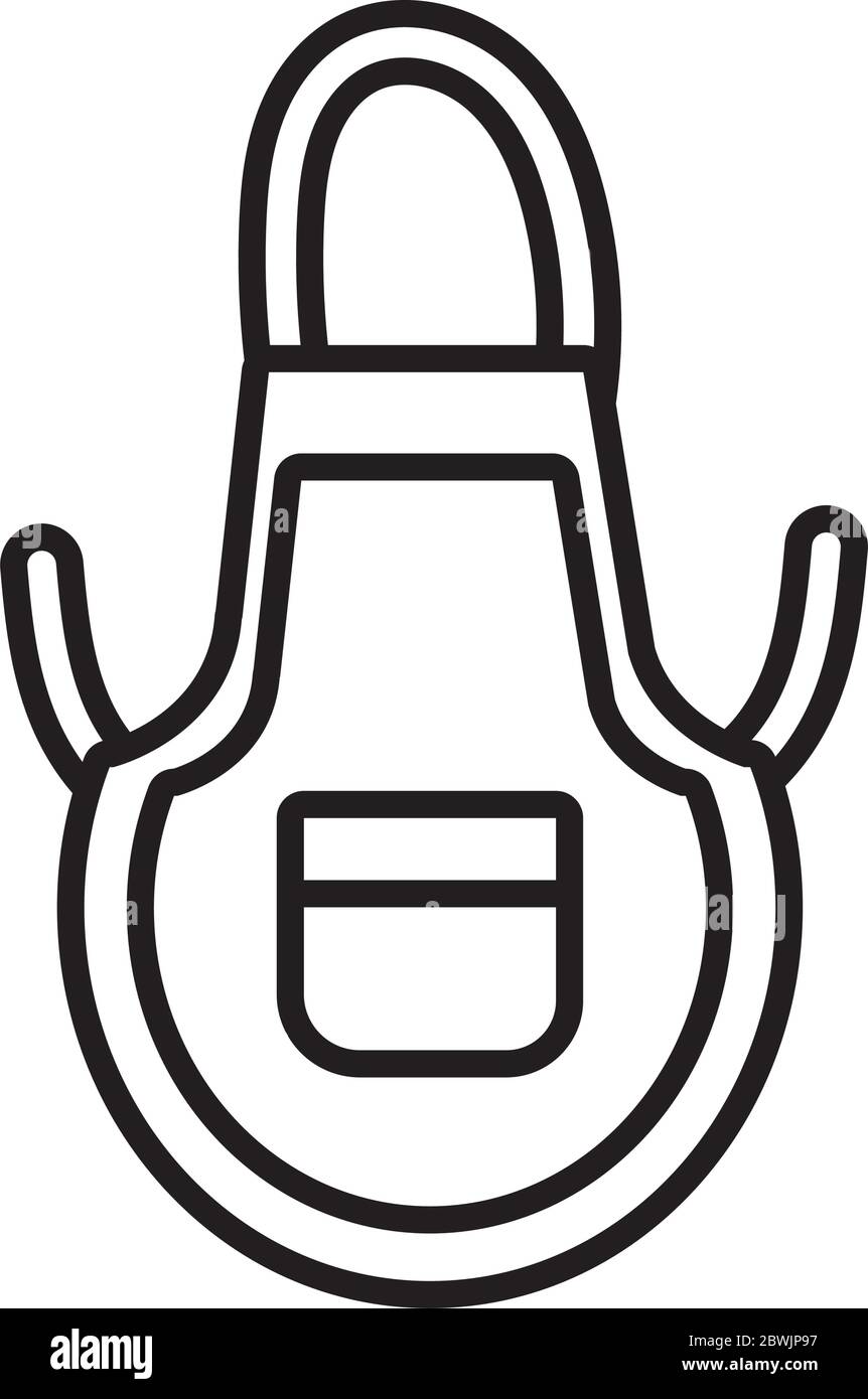 aprom accessory line style icon Stock Vector