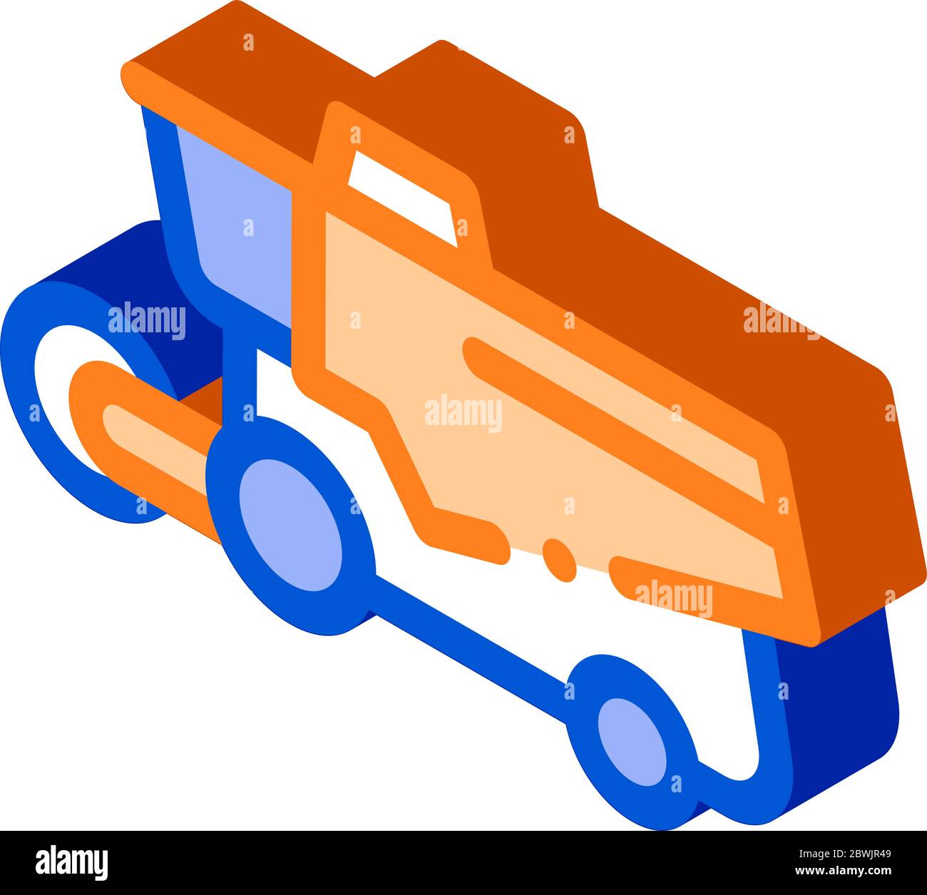 Reaping Harvester Vehicle isometric icon vector illustration Stock ...