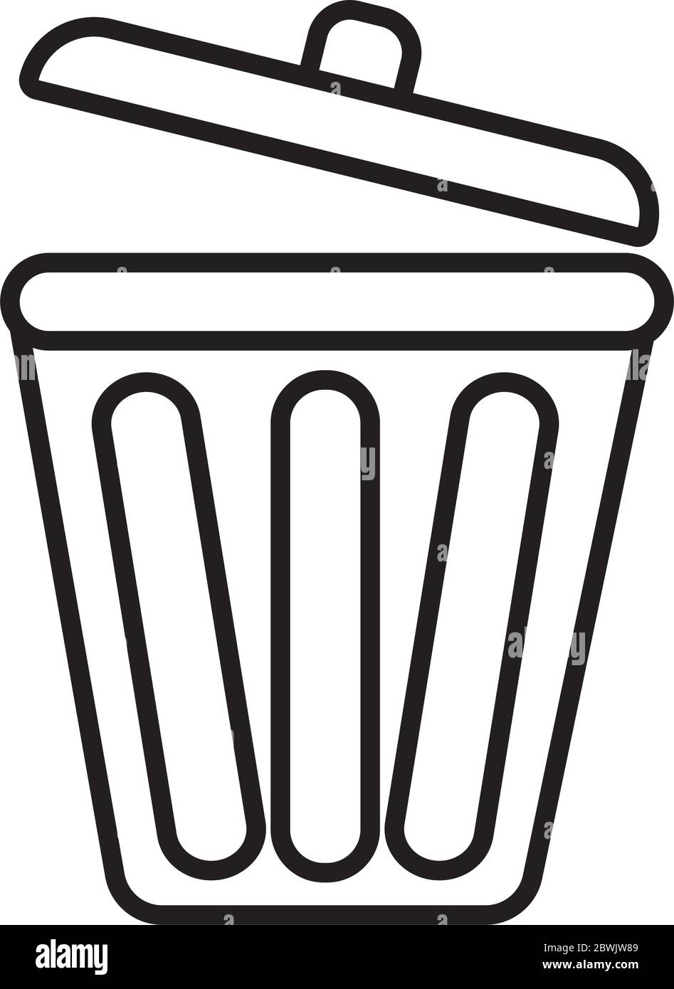 waste bin line style icon Stock Vector Image & Art - Alamy