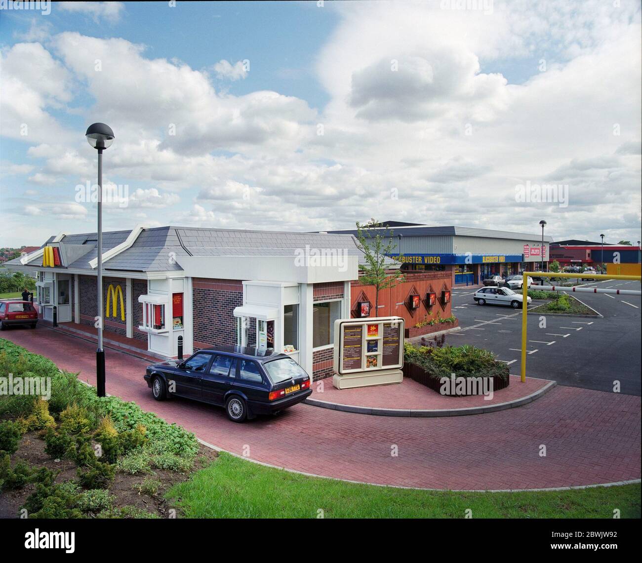 1995 , early Macdonalds drive through, Newcastle upon Tyne, North East England Stock Photo