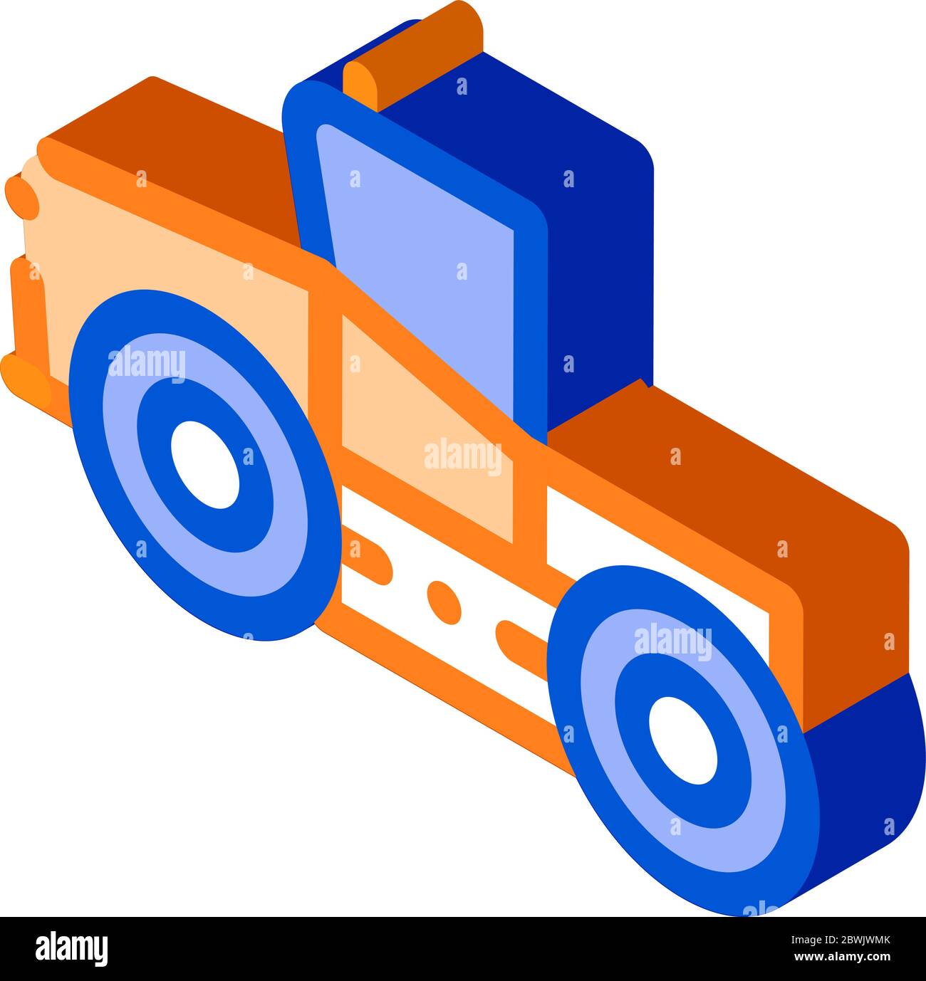 Industry Tractor Vehicle isometric icon vector illustration Stock ...
