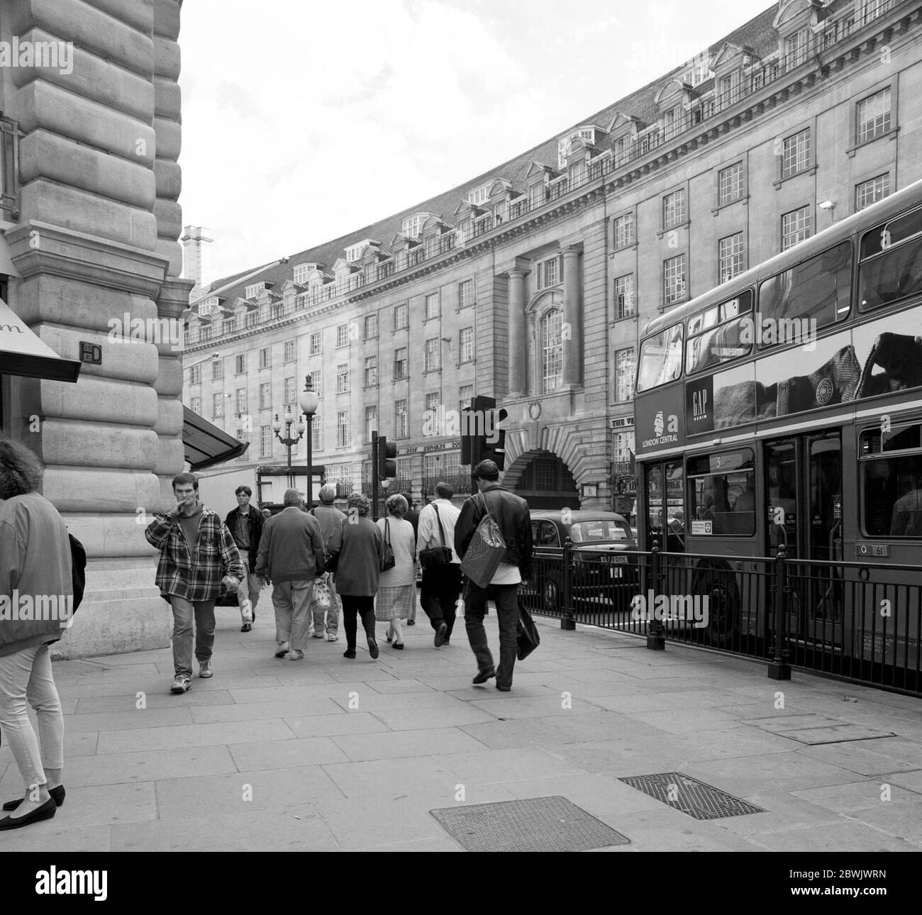 Street scene in Regent street, central London, south East England, UK
