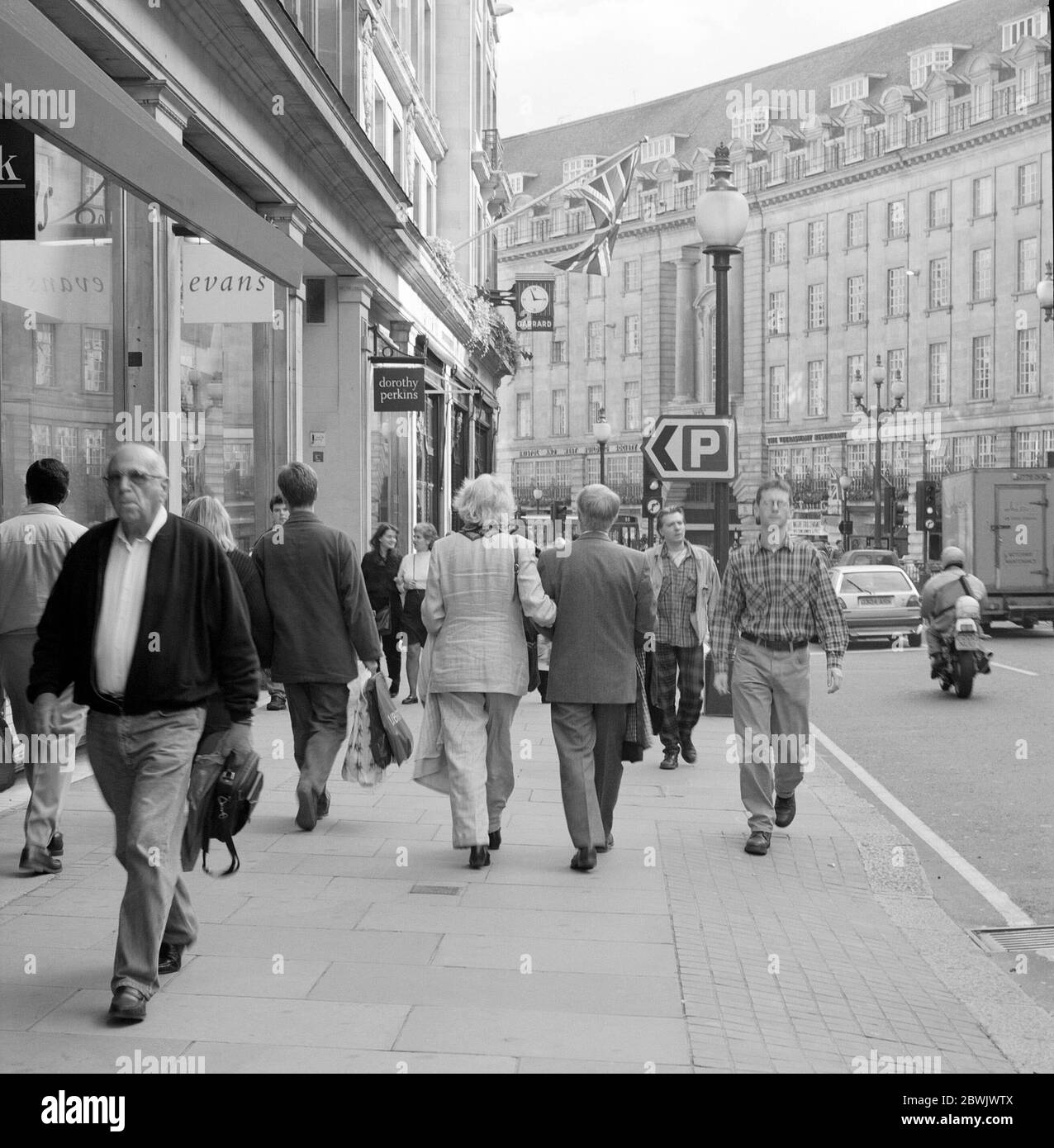 Street scene in Regent street, central London, south East England, UK