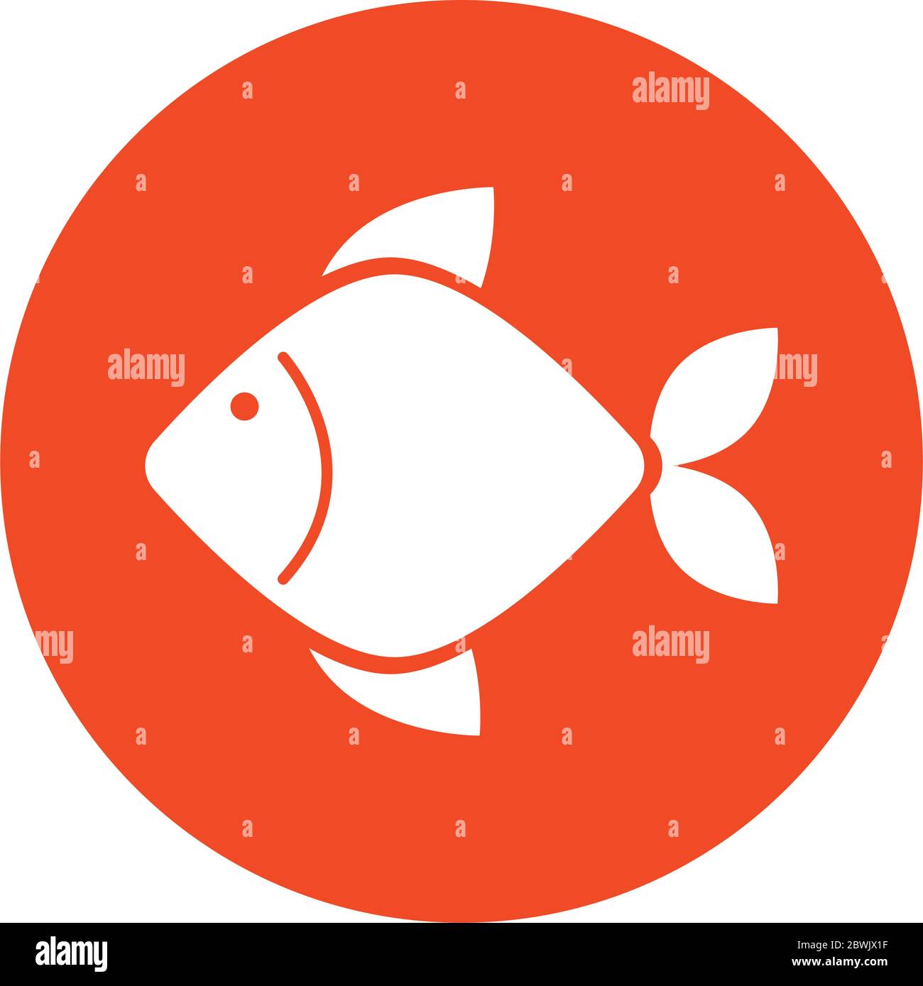 delicious fish healthy food line style Stock Vector Image & Art - Alamy